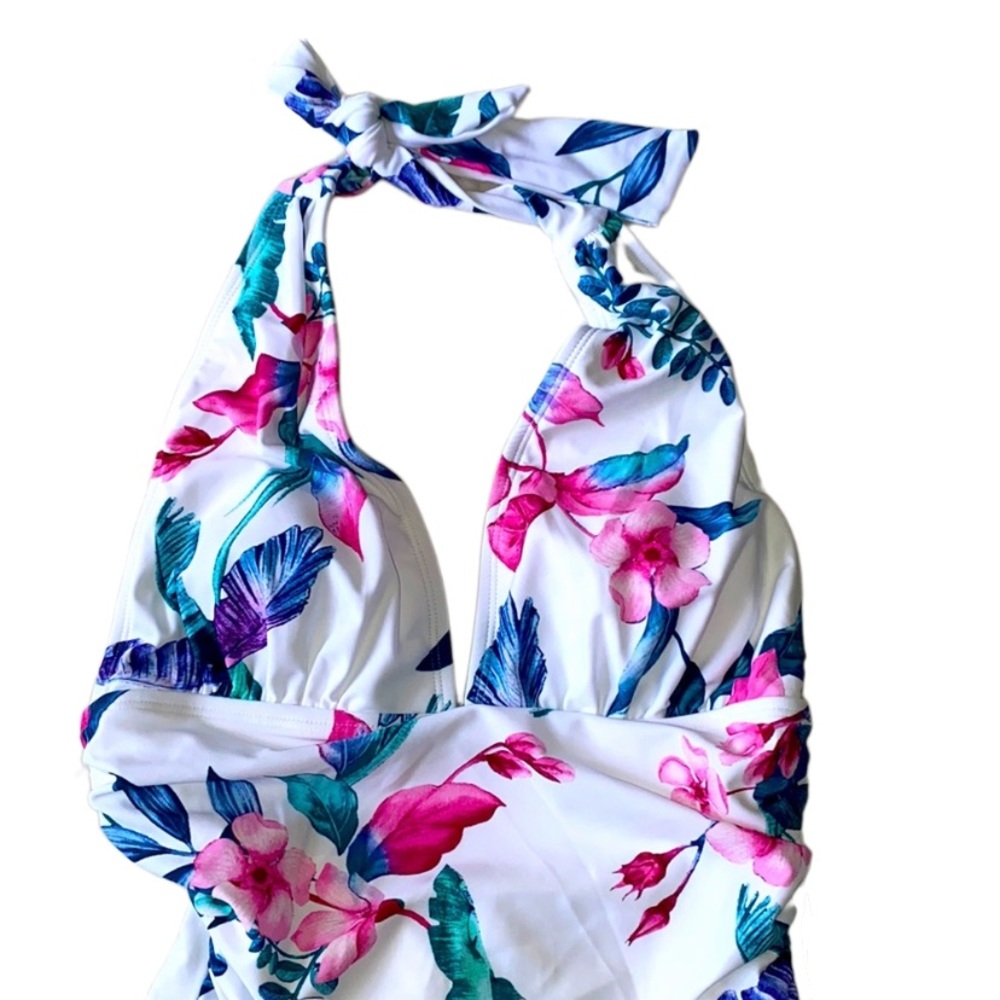 One Piece Floral Swimming Suit